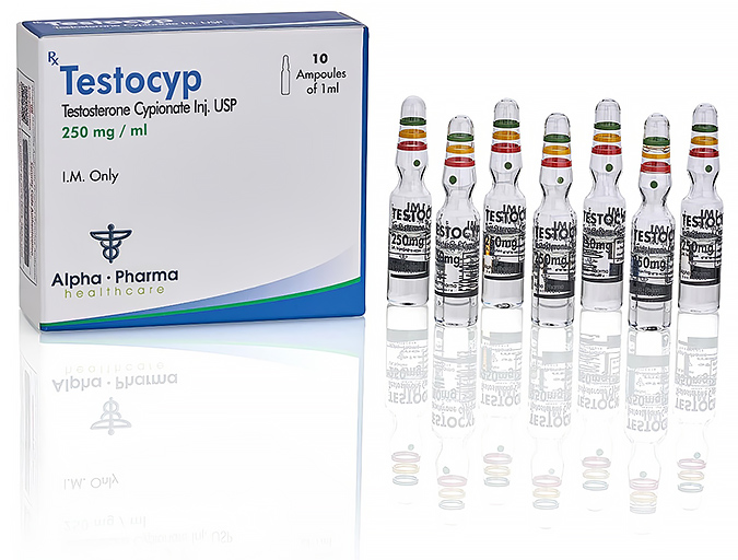 Testocyp Testosterone Cypionate U.S.P. 250mg Alpha Pharma Testocyp Testosterone Cypionate U.S.P. 250mg Alpha Pharma