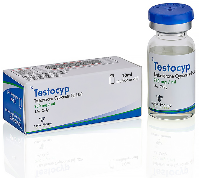 Testocyp Testosterone Cypionate U.S.P. 250mg Alpha Pharma Testocyp Testosterone Cypionate U.S.P. 250mg Alpha Pharma